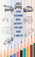 cars coloring book activity for kids ages 4 and up