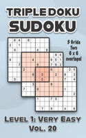 Triple Doku Sudoku 3 Grids Two 6 x 6 Overlaps Level 1