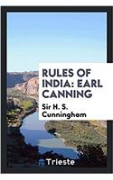 RULES OF INDIA: EARL CANNING
