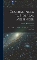 General Index to Sidereal Messenger