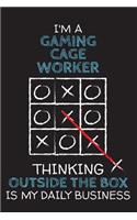 I'm a GAMING CAGE WORKER: Thinking Outside The Box - Blank Dotted Job Customized Notebook. Funny Profession Accessories. Office Supplies, Work Colleague Leaving Gift, Co-Work