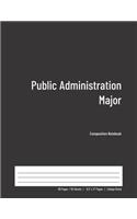 Public Administration Major Composition Notebook