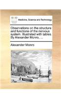 Observations on the Structure and Functions of the Nervous System. Illustrated with Tables. by Alexander Monro, ...