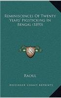 Reminiscences Of Twenty Years' Pigsticking In Bengal (1893): (English)