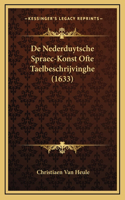 De Nederduytsche Spraec-Konst Ofte Taelbeschrijvinghe (1633)