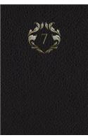 Monogram "7" Any Day Planner Journal: (33 Monogram Black 365 Planner)