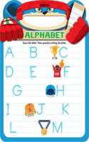 Uppercase Alphabet: Hockey Shaped Write and Erase Board