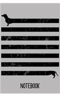 Notebook: Notizbuch Dackelbesitzer als Geschenk für Dackelfreunde / 6x9 Zoll 120 Seiten kariert / Tagebuch oder Notizheft für Dachshund und Rauhhaar Fan
