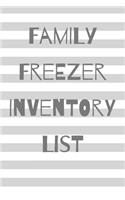 Family Freezer Inventory List