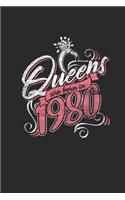 Queens Are Born In 1980: Dotted Bullet Notebook - Birthday Gift or Anniversary Gift Idea