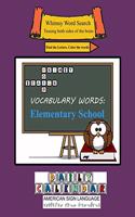 Whimsy Word Search, Elementary School Vocabulary Words - Daily Calendar - in ASL