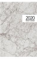 2020 Weekly Planner: Inspiring At-a-glance Week-per-Page Diary With Journal Pages, January-December (Brown Marble Cover)