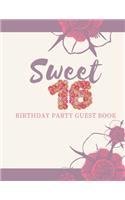 Sweet 16 Birthday Party Guest Book