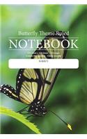 Butterfly Theme Ruled Notebook