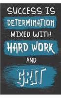 Success Is Determination Mixed with Hard Work and Grit