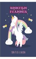 Unicorn Planner: Cute Unicorn 2019 Weekly Planner, Womens Diary a Week to a Page