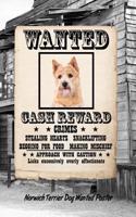 Norwich Terrier Dog Wanted Poster