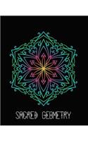 Sacred Geometry: Beautiful Green Blue Mandala Art Journal Cover, Cornell Lined Notebook . Geometric Design for Yoga, Meditation, Dream Diary or Notes for Work or Sch