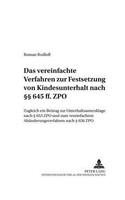 Das Vereinfachte Verfahren Zur Festsetzung Von Kindesunterhalt Nach §§ 645 Ff. Zpo