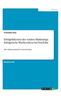 Erfolgsfaktoren des viralen Marketings. Erfolgreiche Werbevideos bei YouTube
