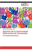 Aportes de La Universidad Bolivariana de Venezuela