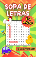 Sopa de Letras Para Niños Curiosos de 6-8 Años