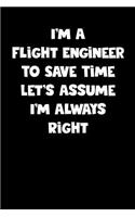 Flight Engineer Notebook - Flight Engineer Diary - Flight Engineer Journal - Funny Gift for Flight Engineer