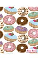 Donut-Book: multicolored donut print cover notebook