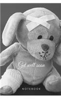 Get well soon Notebook: 108 pages graph paper (6x9 /15.24 x 22.86 cm) gift after surgery hospital - diary Recovery Journal