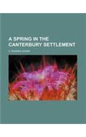 A Spring in the Canterbury Settlement