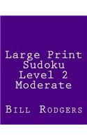Large Print Sudoku Level 2 Moderate: 80 Easy to Read, Large Print Sudoku Puzzles