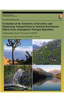 Evaluation of the Sensitivity of Inventory and Monitoring National Parks to Nutrient Enrichment Effects from Atmospheric Nitrogen Deposition Chihuahuan Desert Network (CHDN)