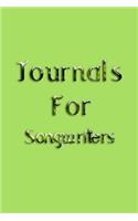 Journals For Songwriters: Blank Journal Notebook To Write In