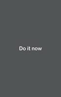 Do it now: Lined Notebook / Journal Gift, 110 Pages, 6x9, Soft Cover, Matte Finish,