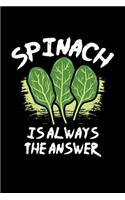 Spinat Notizbuch Spinach Is Always The Answer