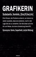 Grafikerin Notizbuch: Grafikerin Journal DIN A5 liniert 120 Seiten Geschenk