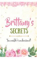 Brittany's Secrets personalized name notebook for girls and women