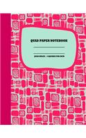 Quad Paper Notebook. Quad Ruled-4 Squares Per Inch