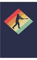 Baseball Player Notebook: Retro Vintage 80s Baseball 6 x 9 Dotted Dot Grid Journal Gift for Baseballers And Baseball Players (108 Pages)