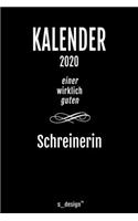 Kalender 2020 für Schreiner / Schreinerin