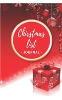 Christmas List Journal: Lined Notebook For Planning Your Holiday Season