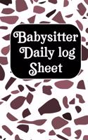 Babysitter Daily Log Sheet