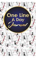 One Line A Day Journal: 5 Year Journal One Line A Day, One Line A Day A Five Year Memory Book, Five Year Diary, One Line A Day Notebook, Cute Paris & Music Cover