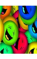 Laughing Faces Notebook: College Ruled 100 sheets/200 Pages 7.44"X9.69"