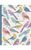 Bullet Style Dot Grid Journal: Rainbow Birds Theme 8.5"x 11" 150 page DIY Planner Paperback(Dot Grid Bullet Journal - Bujo for Beginners)