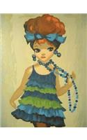 Composition Book Journal: : Vintage Paint-By-Number Pbn Mid Century Retro Big Eyed Girl Motif Cover, College Ruled Paper, 150 Blank Lined Sheets, 9-3/4 X 7-1/2.