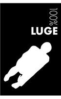 Luge Notebook: Blank Lined Luge Journal for Athlete and Coach