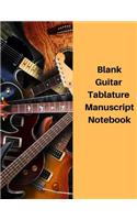 Blank Guitar Tablature Manuscript Notebook