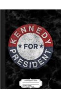 Vintage Kennedy for President JFK 1960 Composition Notebook: College Ruled 93/4 X 71/2 100 Sheets 200 Pages for Writing