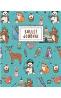 Bullet Journal: Bohemian Animal Style 150 Dot Grid Pages (Size 8x10 Inches) with Bullet Journal Sample Ideas